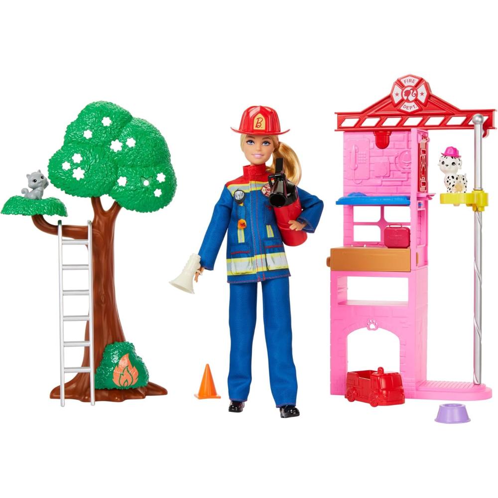 Barbie Careers Firefighter Doll & Playset with Fire Station Barbie Careers Firefighter Doll & Playset with Fire Station
