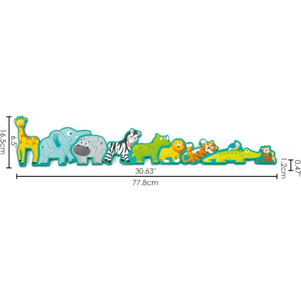Hape Alphabet & Animal Parade Double-Sided Wooden Puzzle Hape Alphabet & Animal Parade Double-Sided Wooden Puzzle