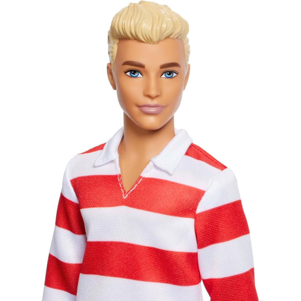 Barbie Fashionistas Ken Doll in Red Striped Top And Pink Shorts Barbie Fashionistas Ken Doll in Red Striped Top And Pink Shorts
