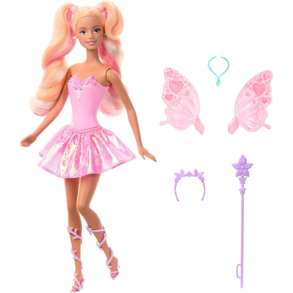 Barbie Fantasy Fairy Doll With Color-Change Wings And Outfit