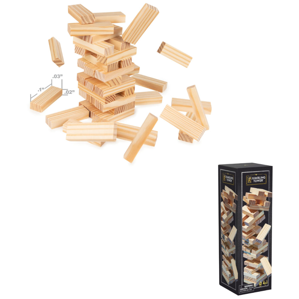 Classic Wood Tumbling Even Tower in Shoe Box