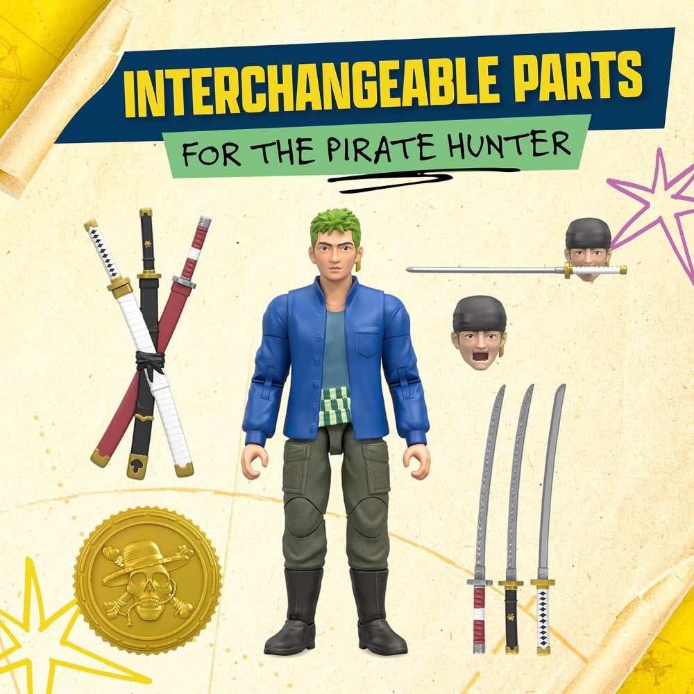 One Piece Zoro 6-Inch Action Figure with 5 Accessories