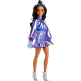 Barbie Deluxe Style Doll in Metallic Blue Top and Skirt