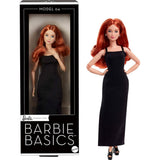 Barbie Basics Collectible Doll Model 04 With Red Curly Hair Black Dress & Platform Heels