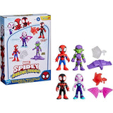 Marvel Spidey and His Amazing Friends Web-Slinging Adventure Set 3" Action Figure Set