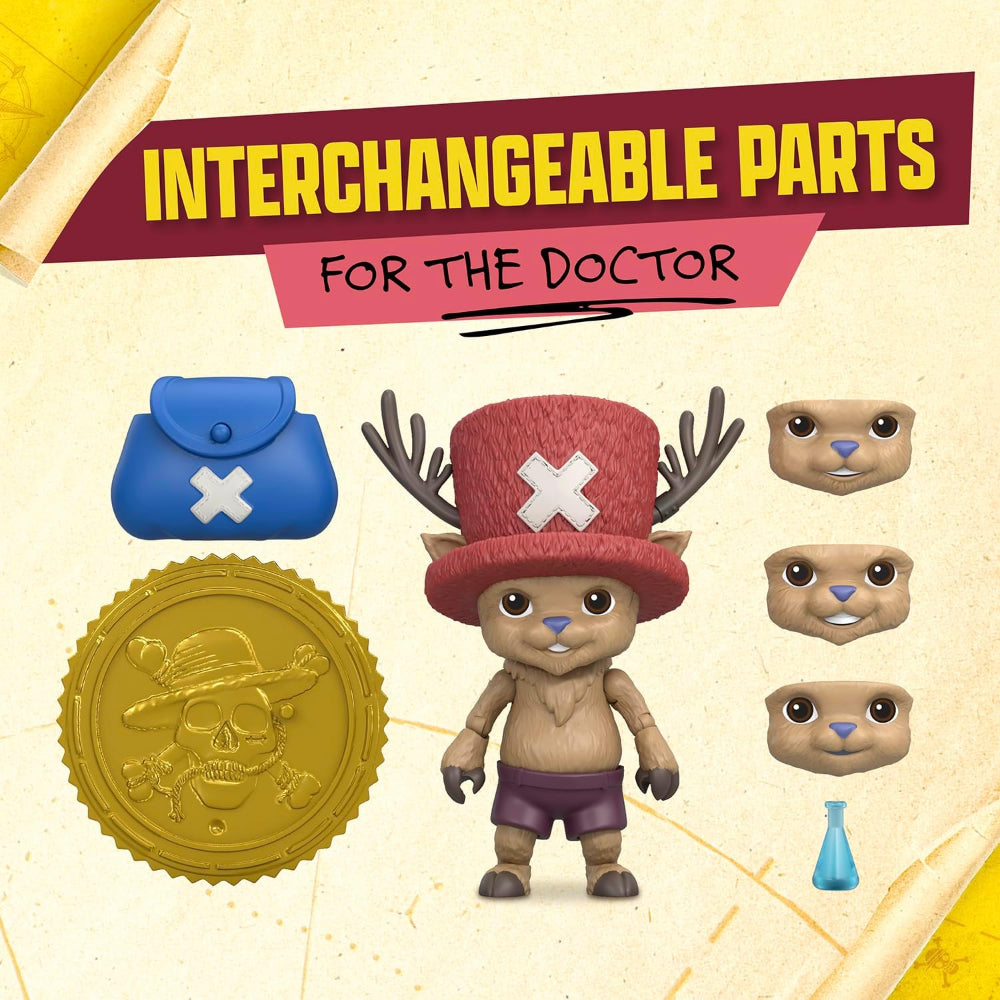 One Piece Tony Tony Chopper 4-Inch Action Figure with 6 Accessories
