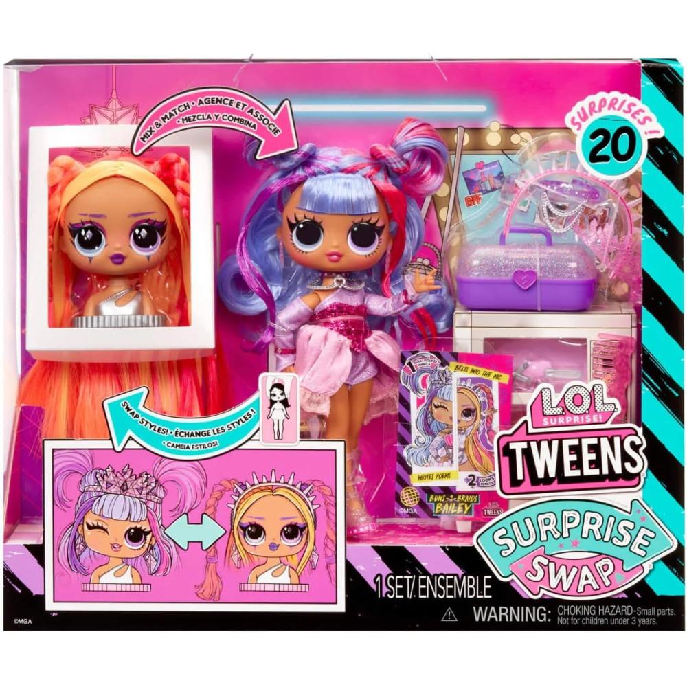 L.O.L. Surprise Tweens Surprise Swap Fashion Doll (Buns-2-Braids Bailey)