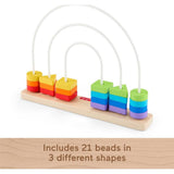 Fisher-Price Wooden Rainbow Bead Bar Maze