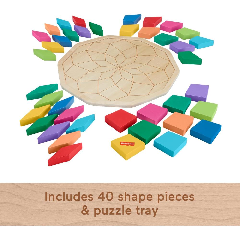 Fisher-Price Wooden Mandala Geometric Puzzle