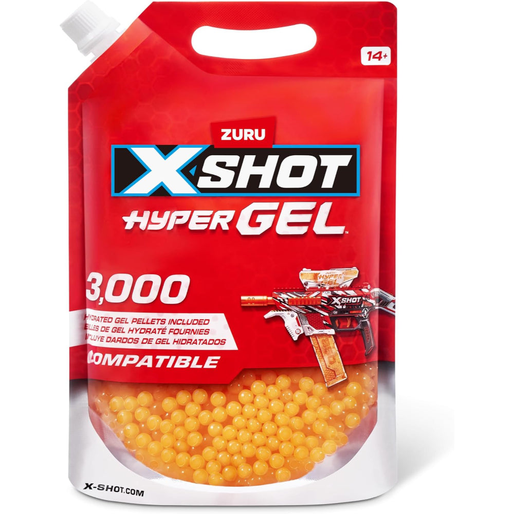 X-Shot Hyper Gel Pellet Refill 3000Pcs Foil Bag