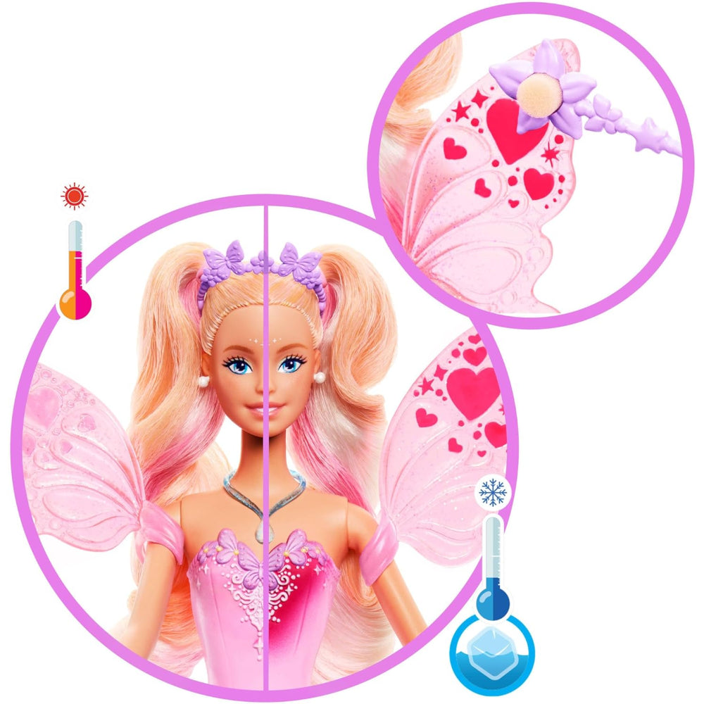 Barbie Fantasy Fairy Doll With Color-Change Wings And Outfit