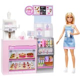 Barbie Coffee Shop Playset With Blonde Barista Barbie Doll