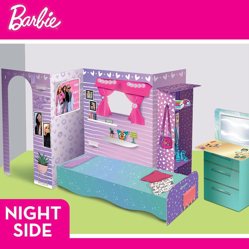 Amazon Barbie Doll Bed Barbie Lisciani Loft Create And Decorate