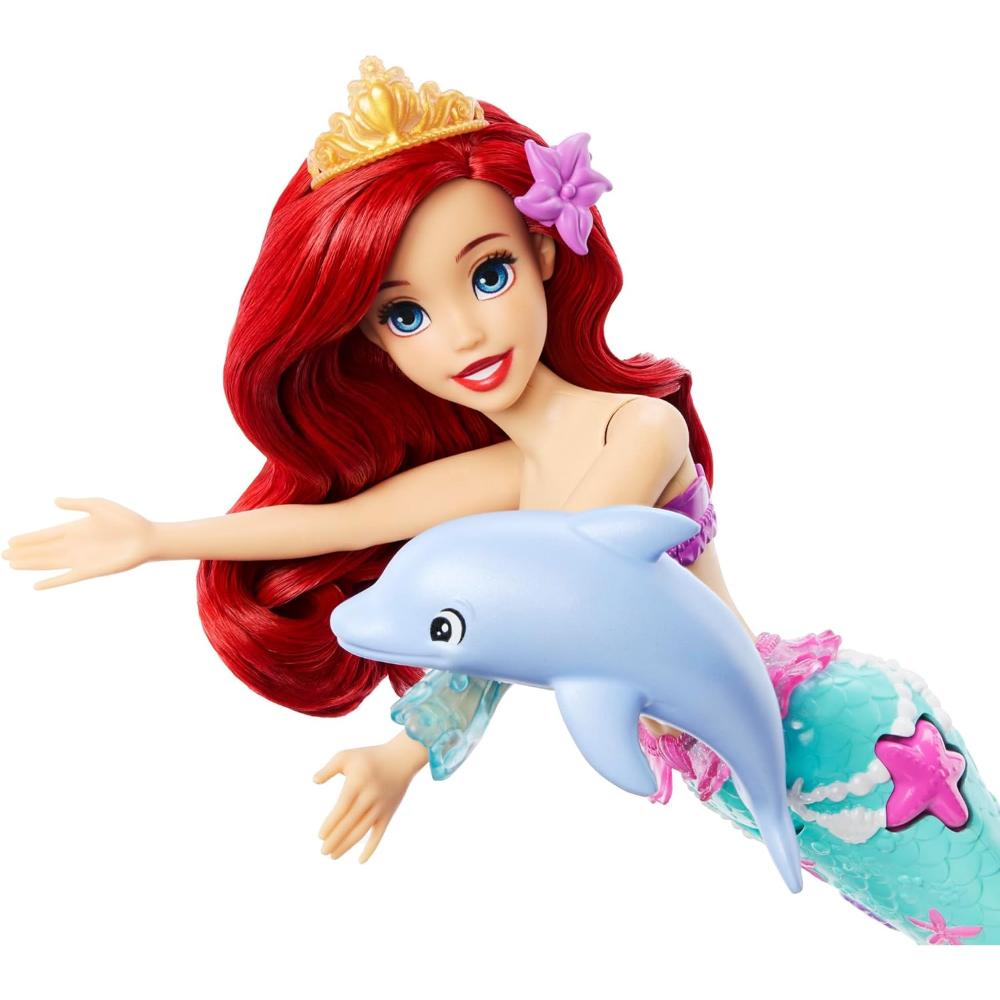 Disney Princess Ariel Swimming Mermaid Fashion Doll with Dolphin Disney Princess Ariel Swimming Mermaid Fashion Doll with Dolphin