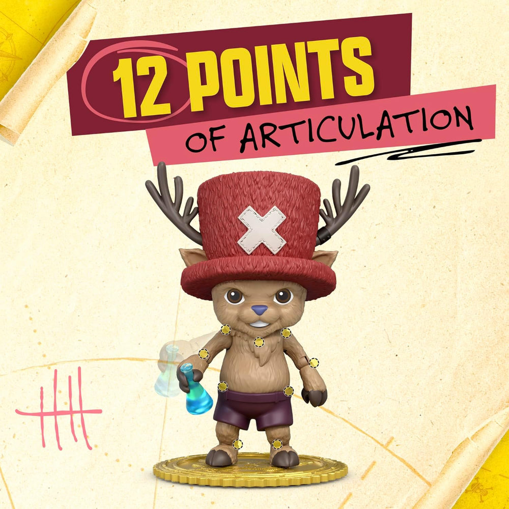 One Piece Tony Tony Chopper 4-Inch Action Figure with 6 Accessories