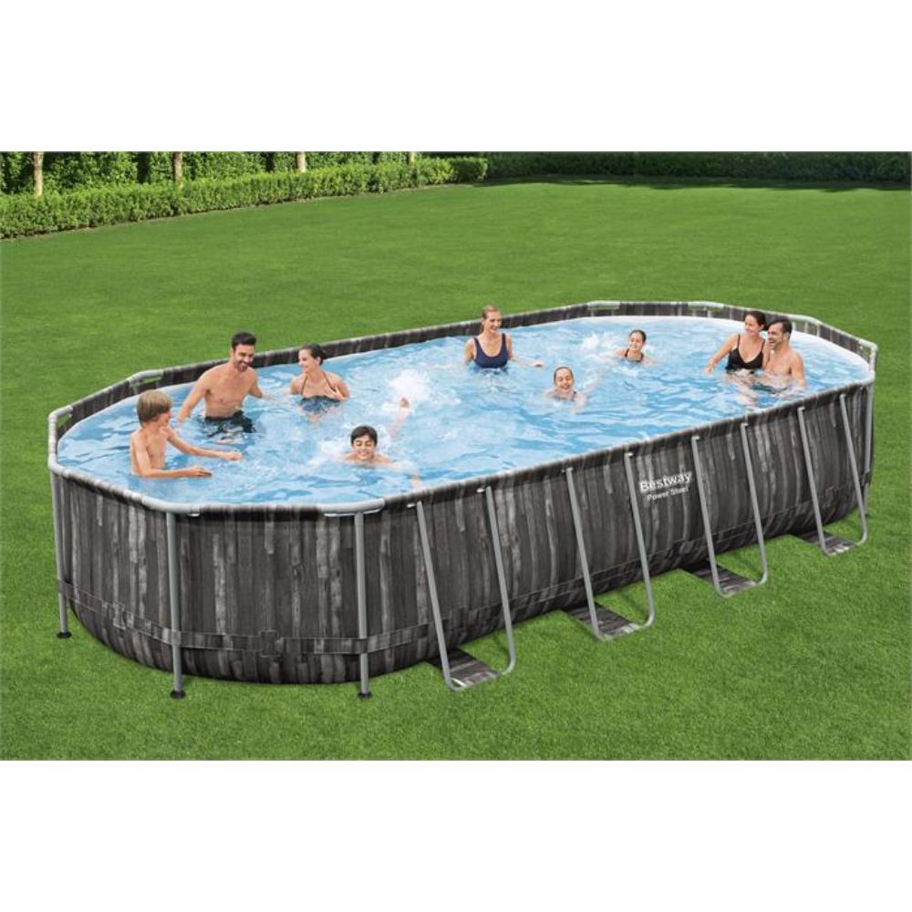 Bestway 24' x 12' x 48"/7.32m x 3.66m x 1.22m Oval Pool Set