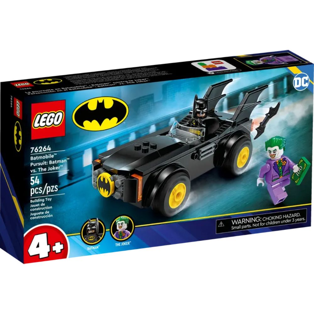 Lego DC Batmobileâ„¢ Pursuit: Batmanâ„¢ vs. The Jokerâ„¢ 76264 Building Toy Set (54 Pcs)