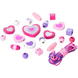 Melissa & Doug Shimmering Hearts Wooden Bead Set