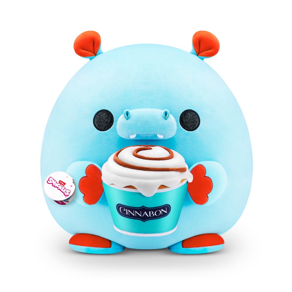 Snackles Medium Hippo Holding Plush Mentos Mint Flavour