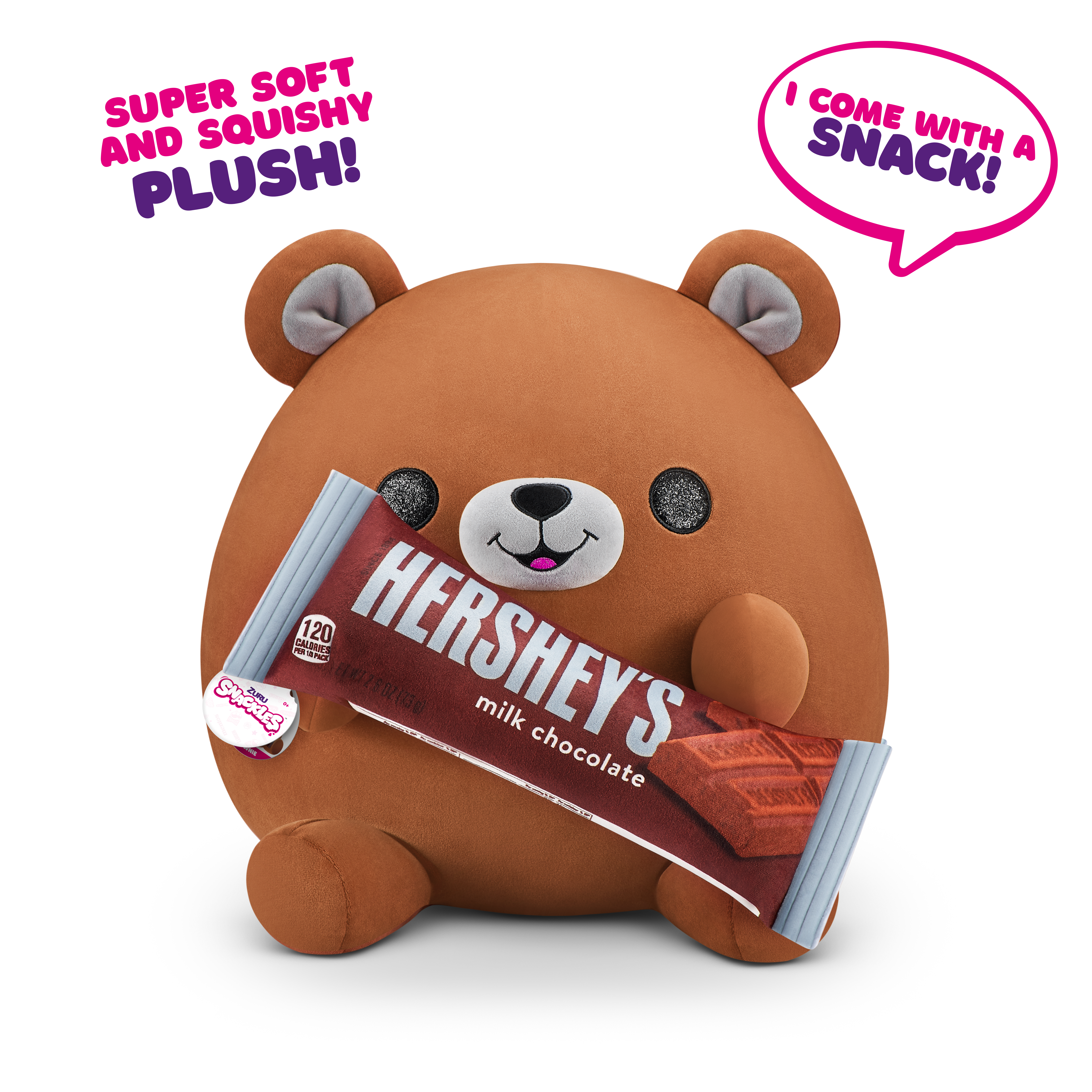 Scackles Snackles Medium - Bear Holding  Plush Hershey'S Milk Chocolate
