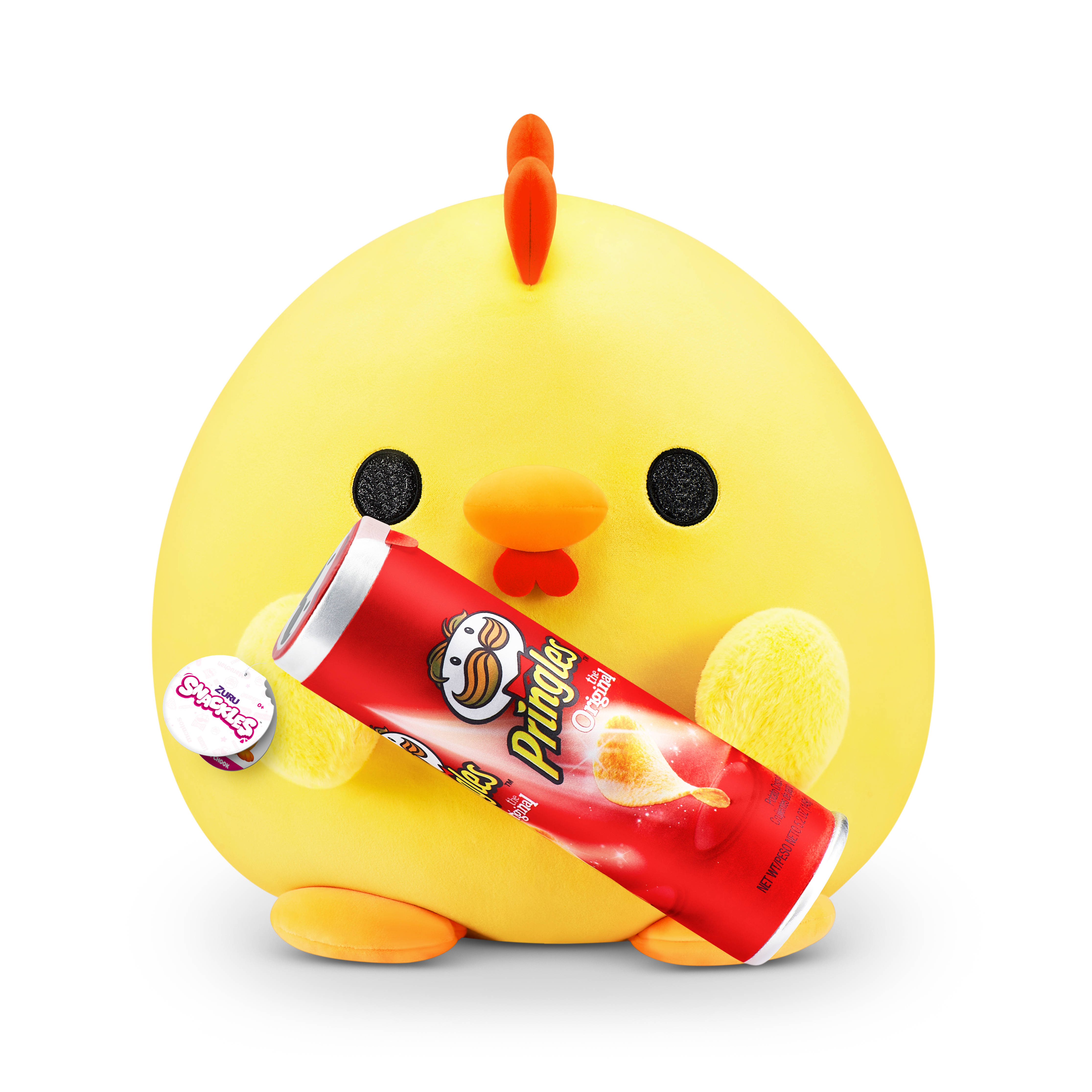 Scackles Snackles Medium - Chicken Holding Plush Pringles The Original 5.2 Oz