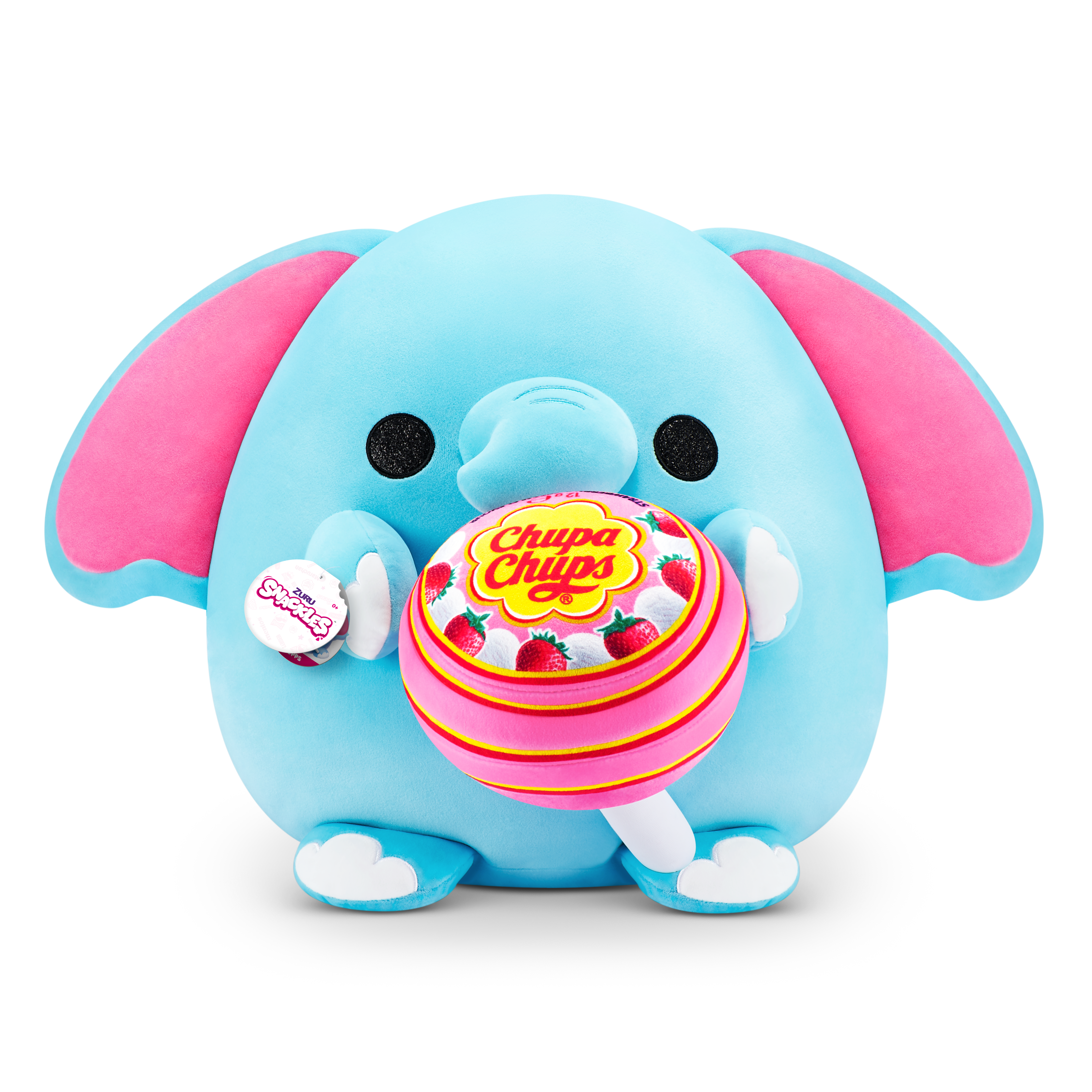 Scackles Snackles Medium - Elephant Holding Plush Chupa Chups Lollilop