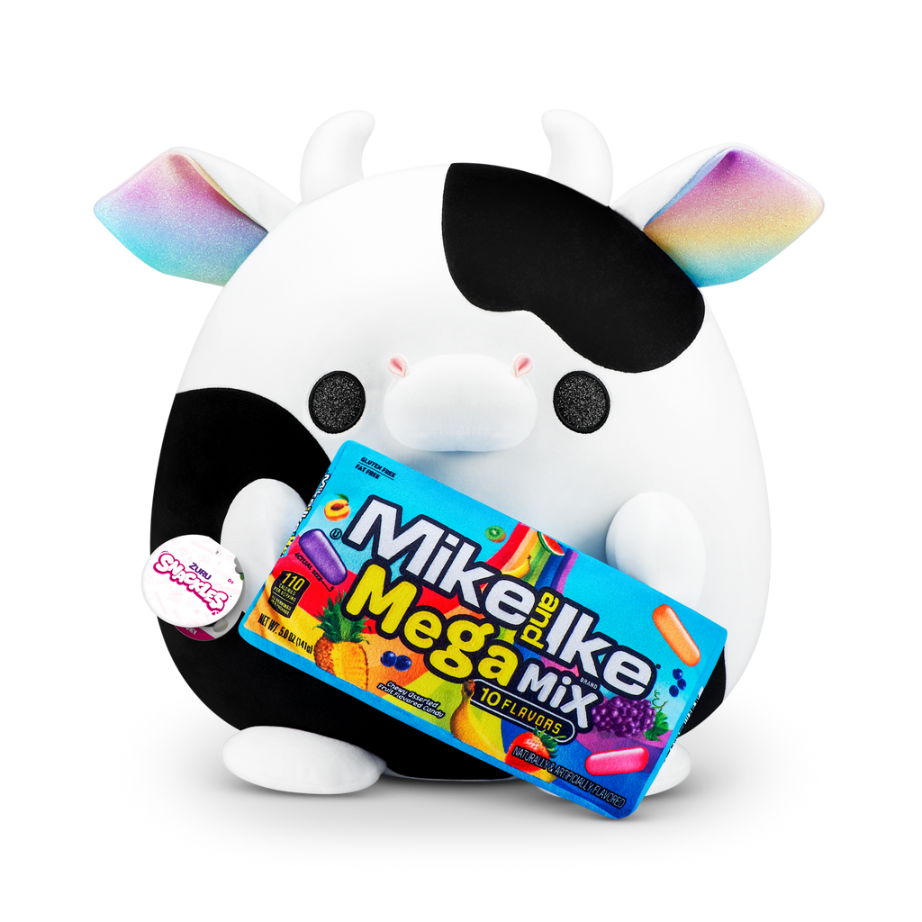 Scackles Snackles Medium - Cow Holding Plush Mike&Ike Berry Blast