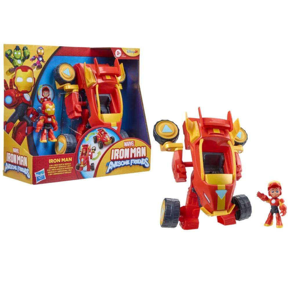 Marvel Iron Man and his Awesome Friends 2-In-1 Mech Suit & Vehicle Set