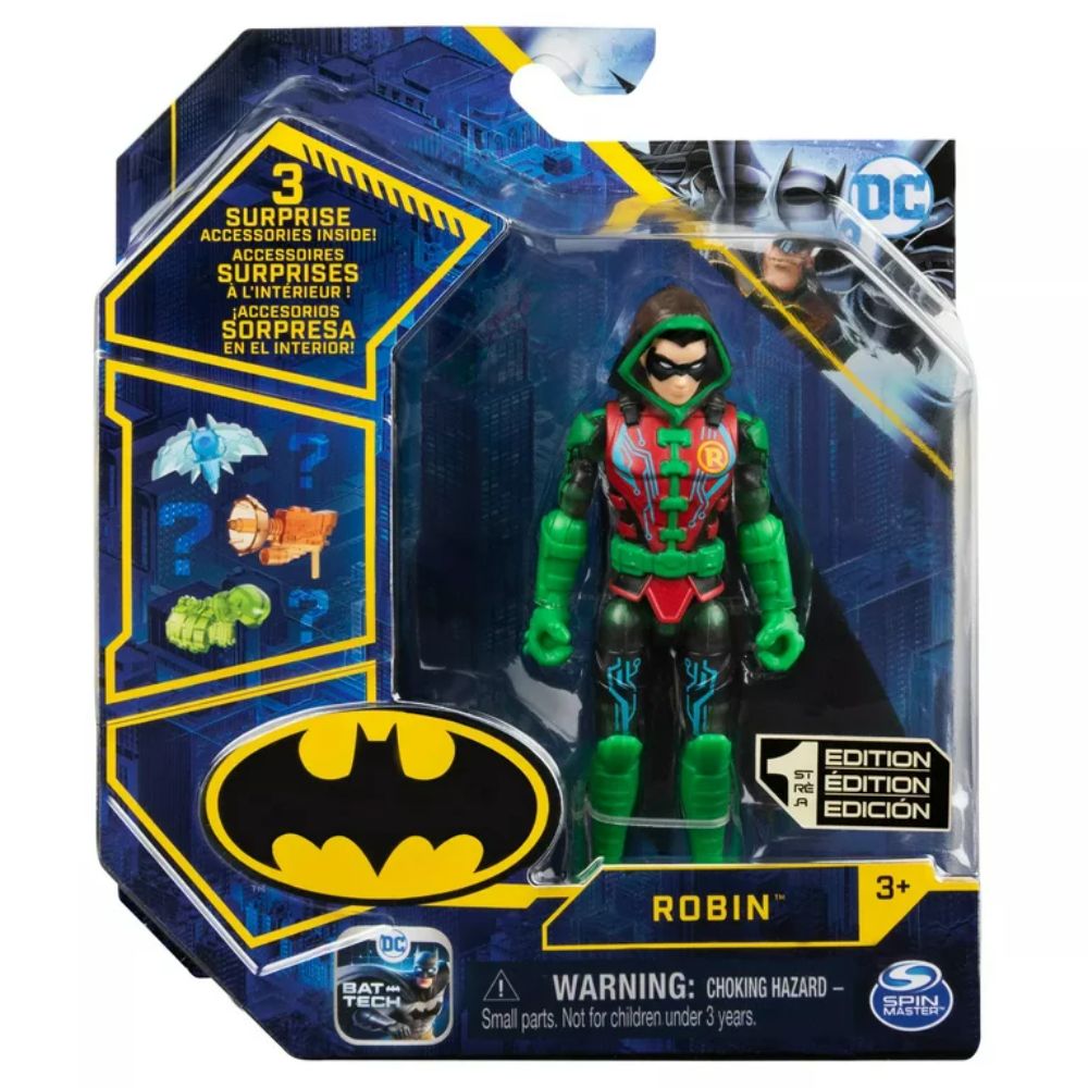 Batman 4 inch Action Figure with 3 Mystery Accessories Assorted