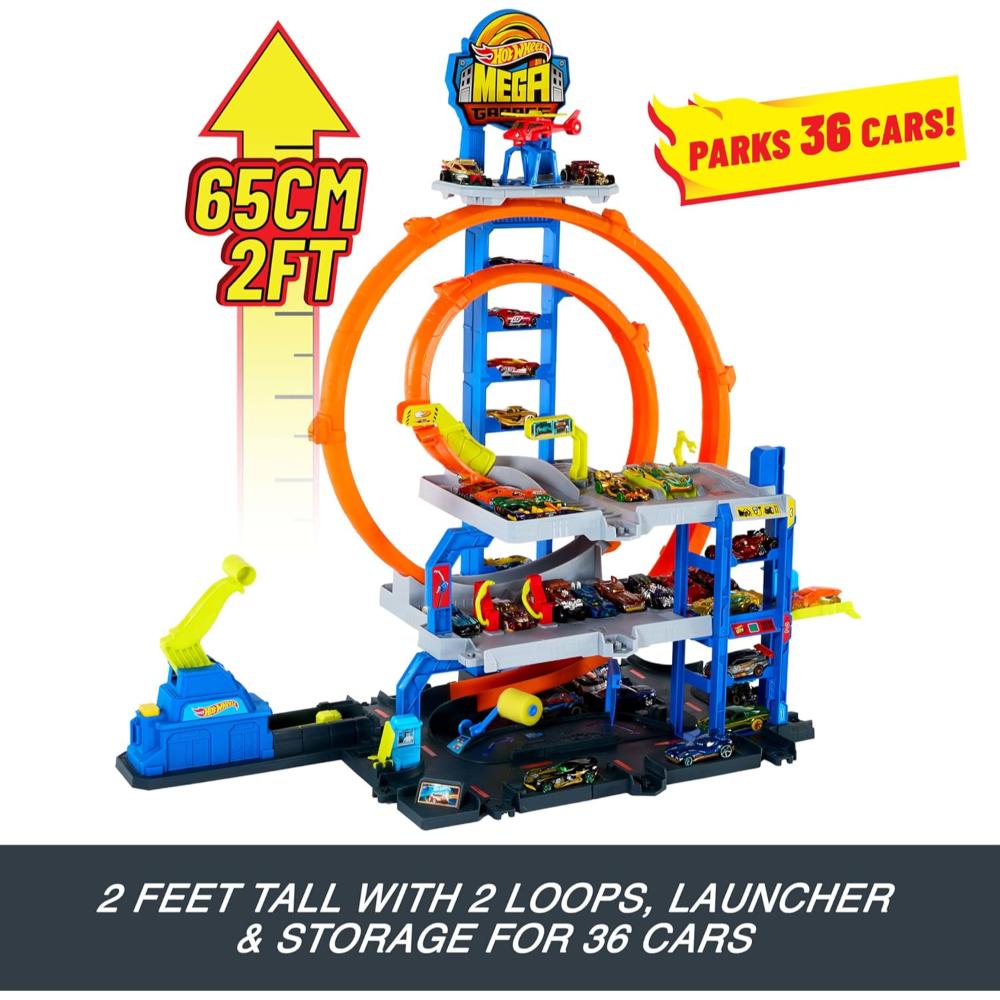Hot Wheels City New Mega Loop Garage Playset