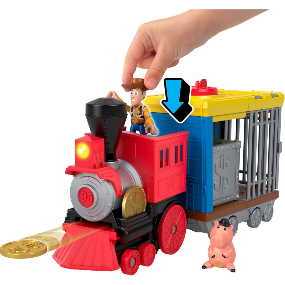 Toy Story Imaginext Woody's Round Up Train Toy Vehicle With Lights & Sounds
