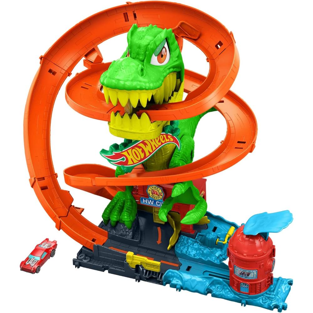Hot Wheels City T-Rex Blaze Battle Playset