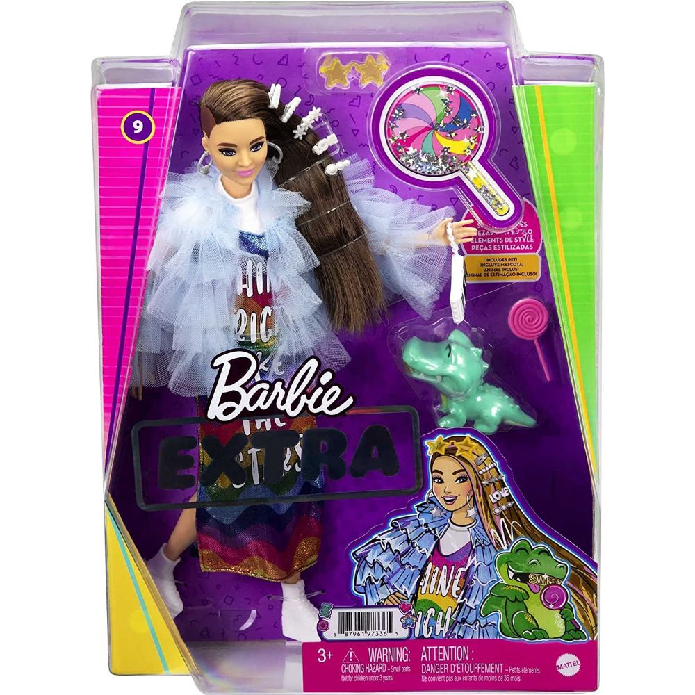 Barbie Extra Doll With Crocodile
