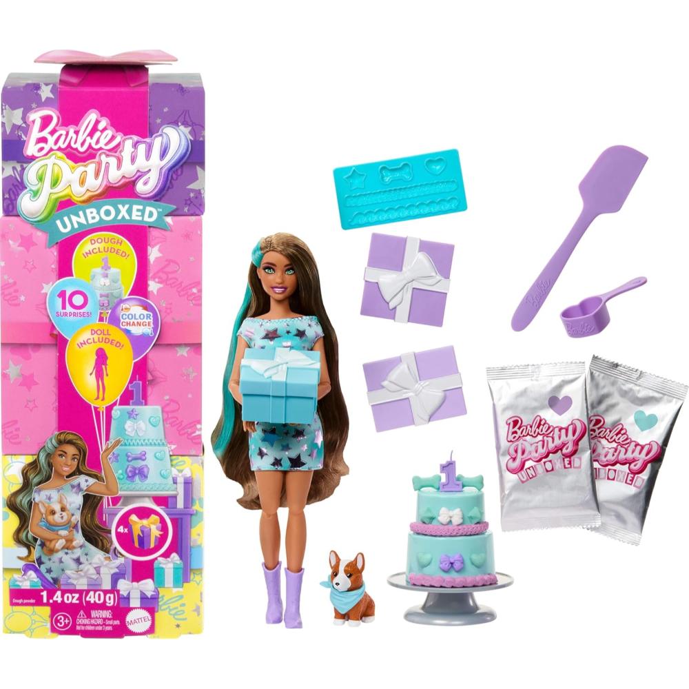Barbie Party Unboxed Doll Pet Birthday Series Party Stars Barbie Party Unboxed Doll Pet Birthday Series Party Stars