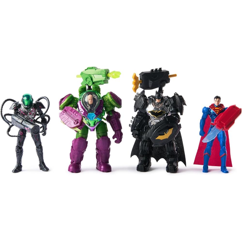 DC Metal Force 4In Team Up Brainiac and Lex Luthor vs Batman and Superman Set