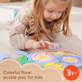 Fisher-Price Preschool Toy Wooden Flower Jigsaw Puzzle