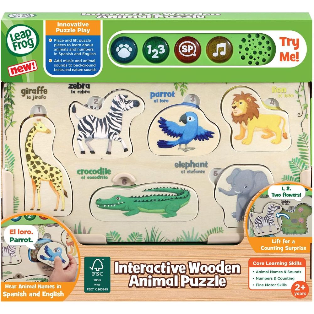 Leap Frog Intereactive Wooden Animal Puzzle
