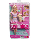 Barbie Twinning Looks Fashion Doll With Pet Dog