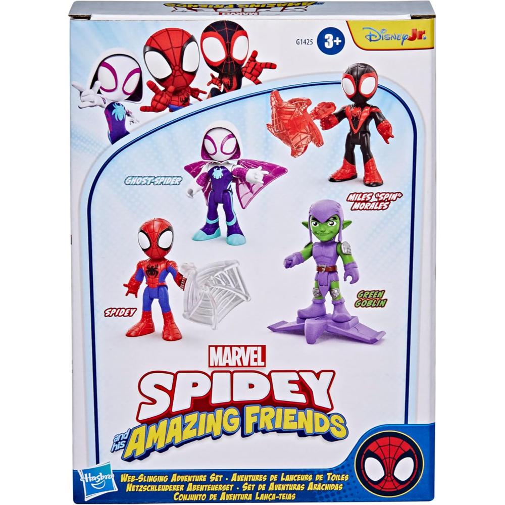 Marvel Spidey and His Amazing Friends Web-Slinging Adventure Set 3" Action Figure Set