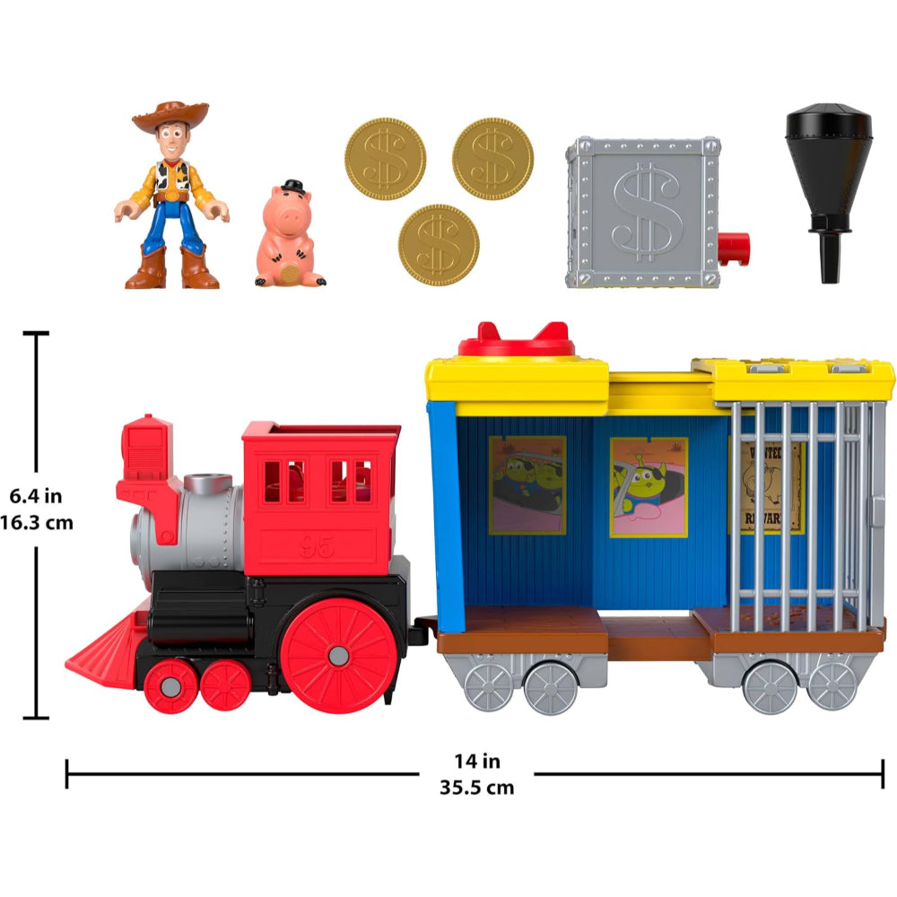 Toy Story Imaginext Woody's Round Up Train Toy Vehicle With Lights & Sounds