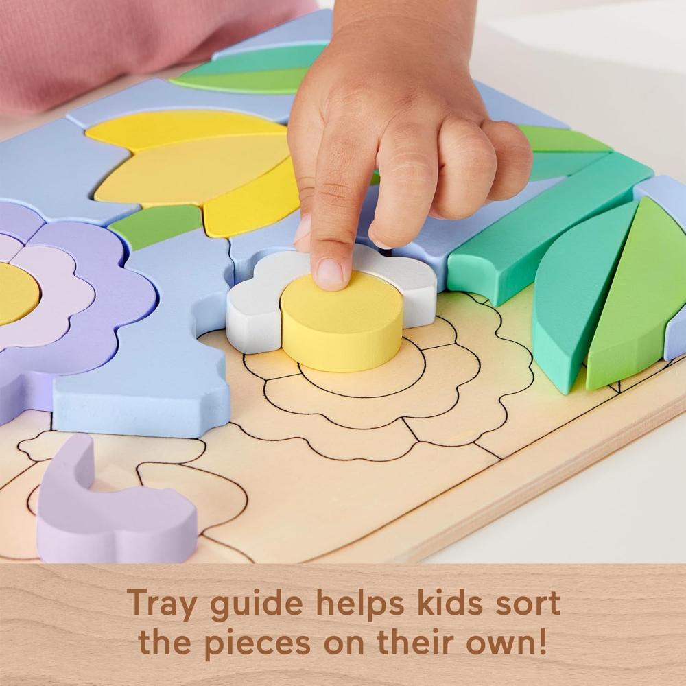 Fisher-Price Preschool Toy Wooden Flower Jigsaw Puzzle