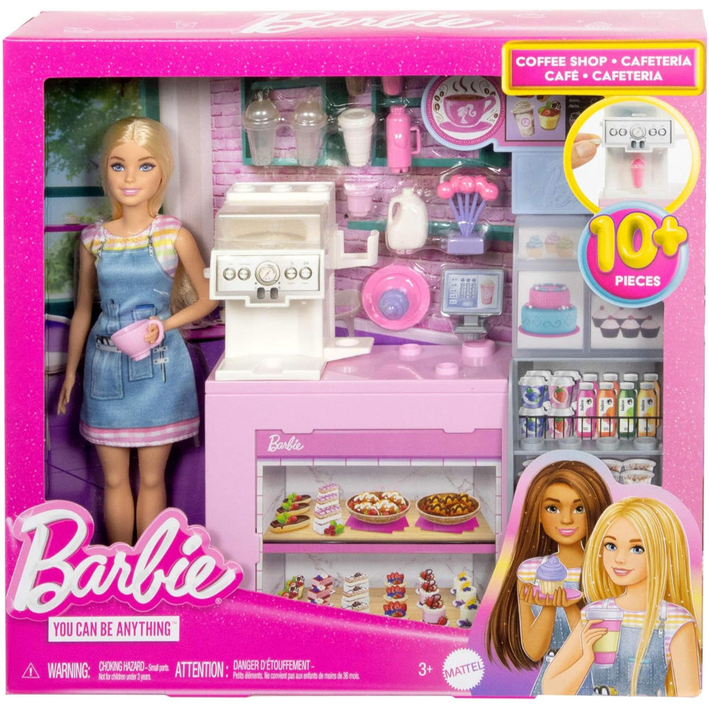 Barbie Coffee Shop Playset With Blonde Barista Barbie Doll