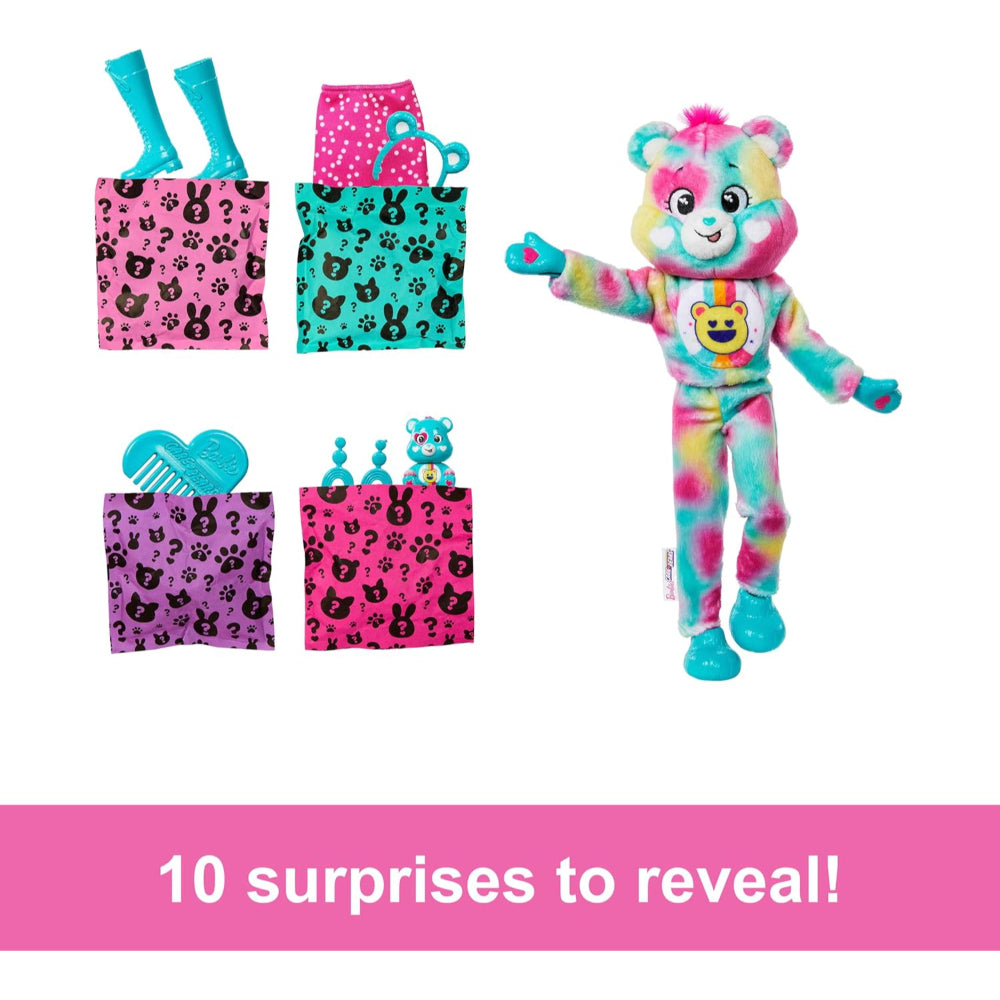 Barbie Cutie Reveal Care Bears Doll Series 2 Good Vibes Bear With 10 Surprises Barbie Cutie Reveal Care Bears Doll Series 2 Good Vibes Bear With 10 Surprises