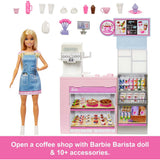 Barbie Coffee Shop Playset With Blonde Barista Barbie Doll