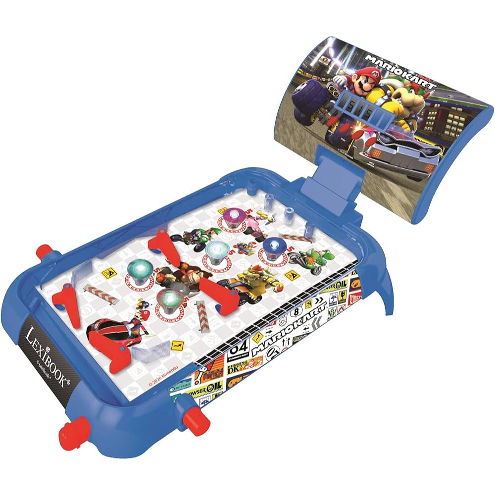 LEXIBOOK JG610NI Nintendo Mario Kart Table Electronic Pinball, Action and Reflex Game for Children and foamily, LCD Screen, Light and Sound Effects, Blue/red, 52 x 26 x 5 inches LEXIBOOK JG610NI Nintendo Mario Kart Table Electronic Pinball, Action and Reflex Game for Children and foamily, LCD Screen, Light and Sound Effects, Blue/red, 52 x 26 x 5 inches