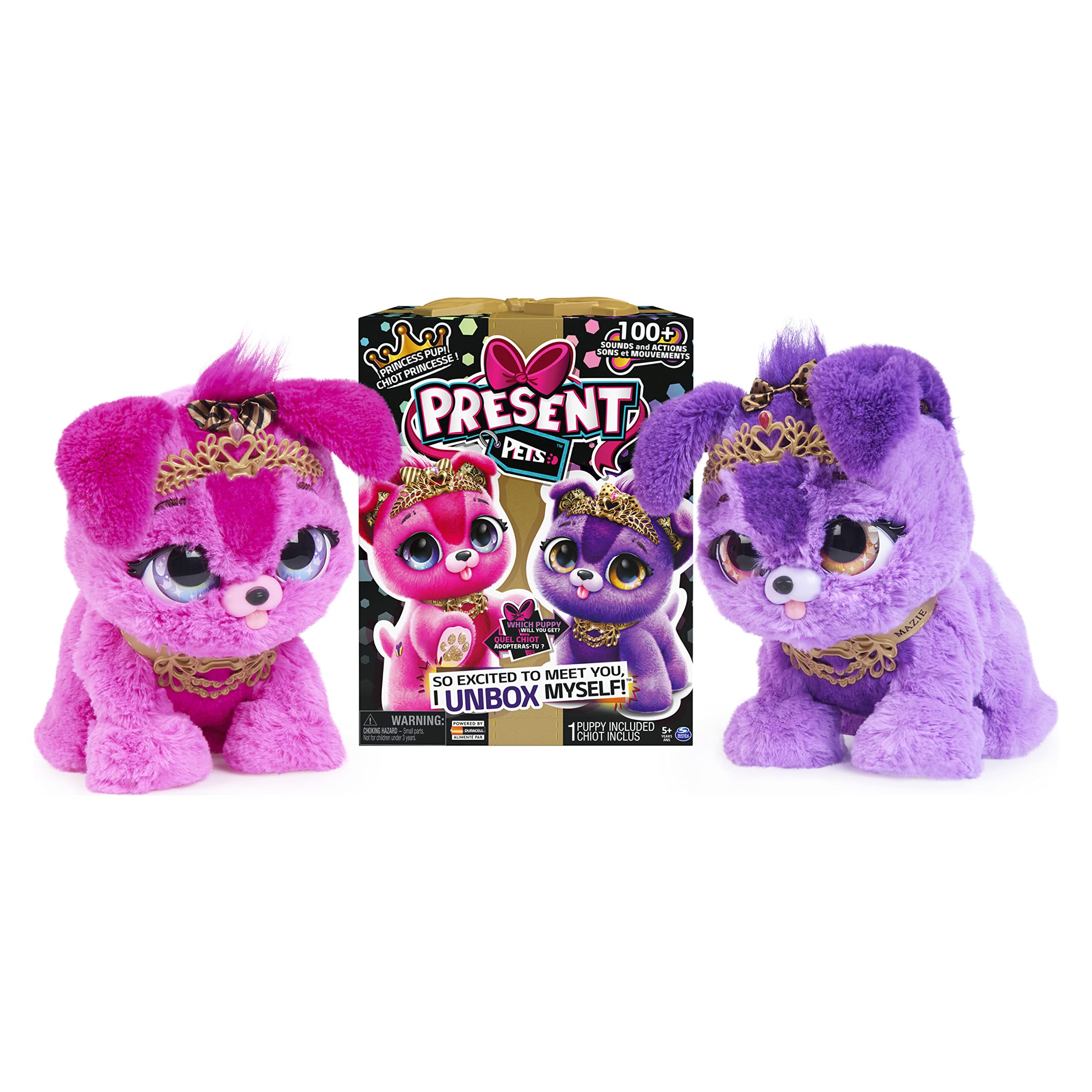 Present Pets, Glitter Puppy Interactive Plush Pet Toy with Over 100 Sounds and Actions