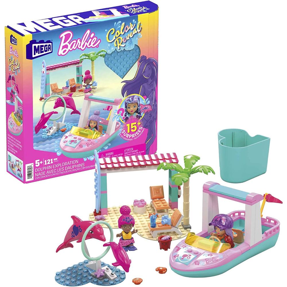 Barbie Mega Construx Color Reveal Dolphin Exploration