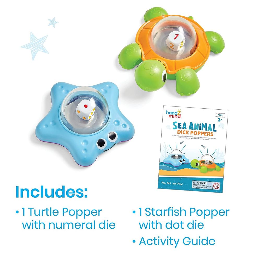Hand2Mind Animal Dice Poppers