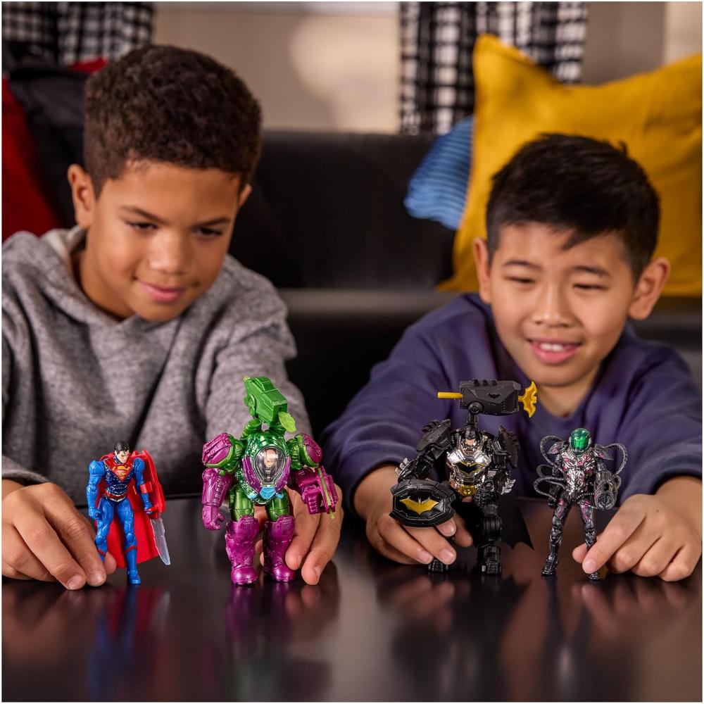 DC Metal Force 4In Team Up Brainiac and Lex Luthor vs Batman and Superman Set
