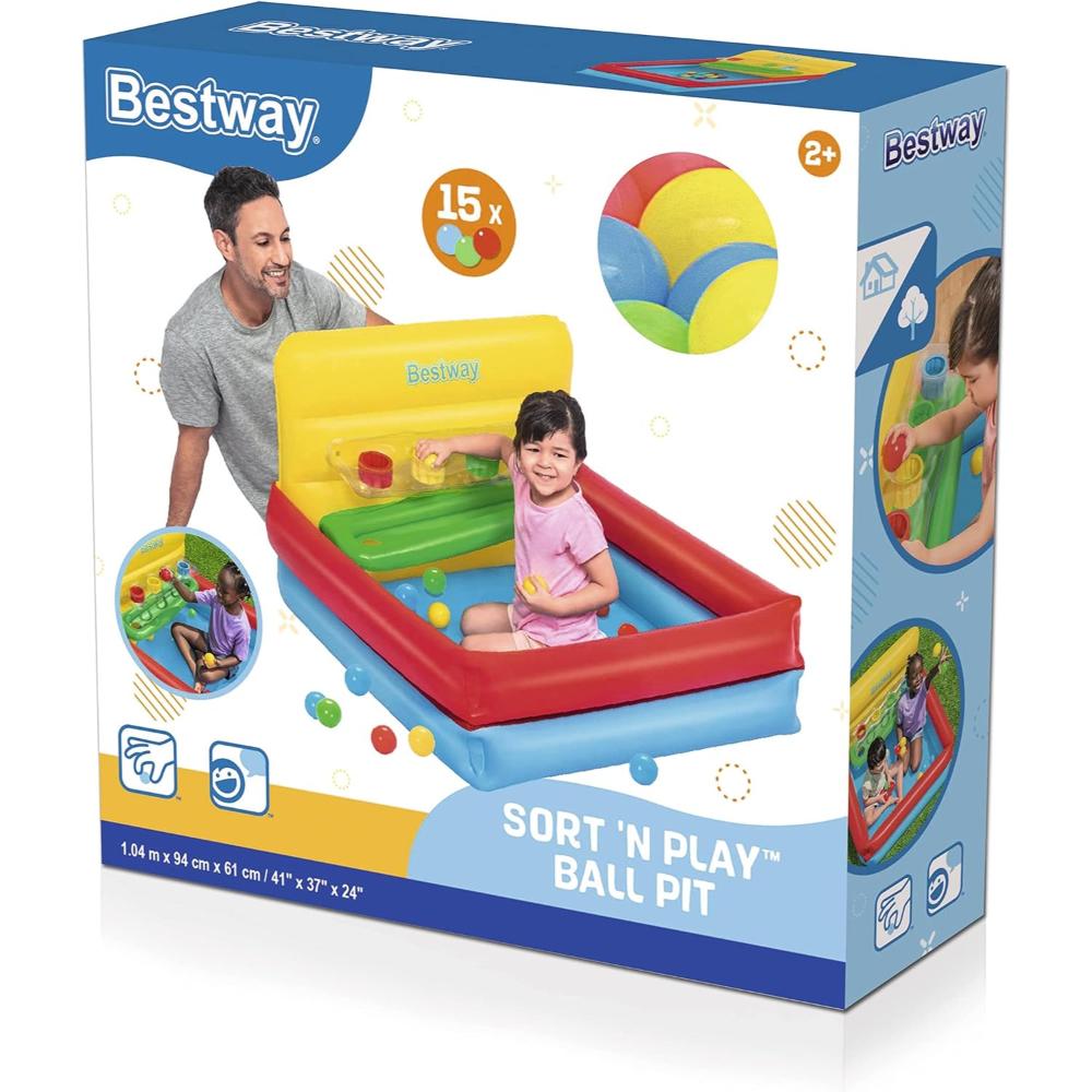 Bestway 41" x 37" x 24"/1.04m x 94cm x 61cm Sort N' Play Ball Pit